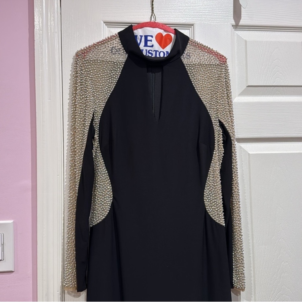 Escape Black Dress with Silver Embellishments - Picture 2 of 4